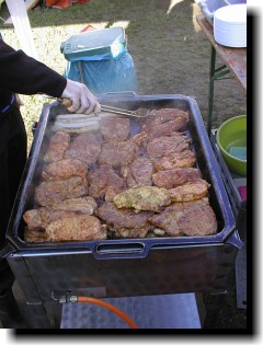 Beim Grillen
